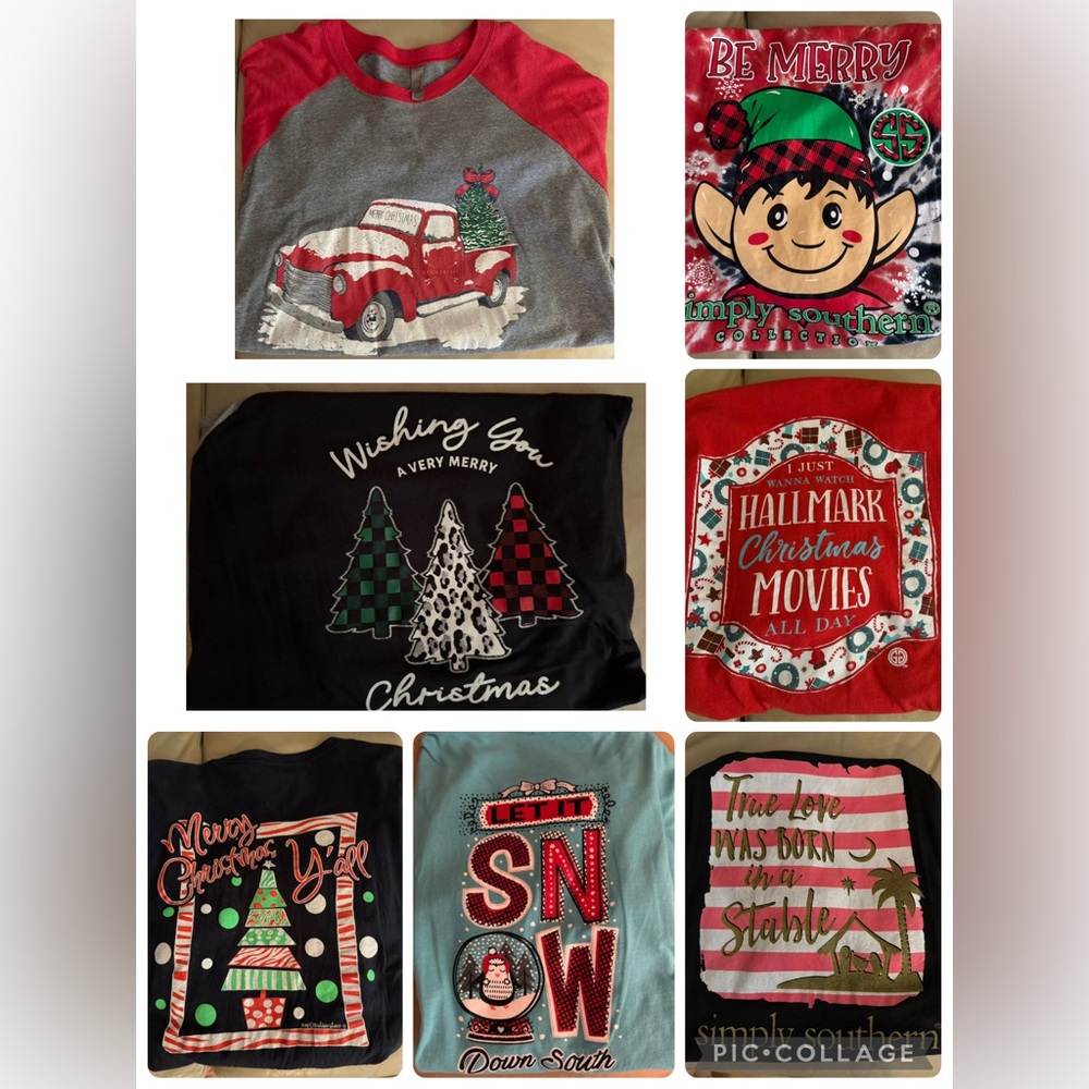 Women’s Christmas Shirts / lot of 7